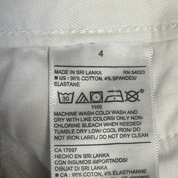 Old Navy White Pixie Pants Size 4 Straight Cropped Legs - Picture 12 of 13